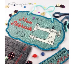 Stickdatei - ITH Türschild Nähreich